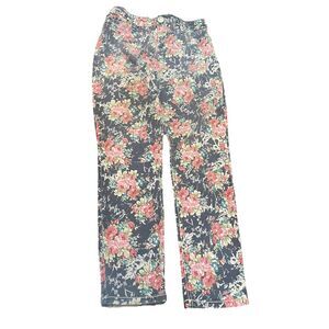 Seven7 Floral Print Skinny Jeans Rose Flower Pattern Stretch Denim Size 8 Boho